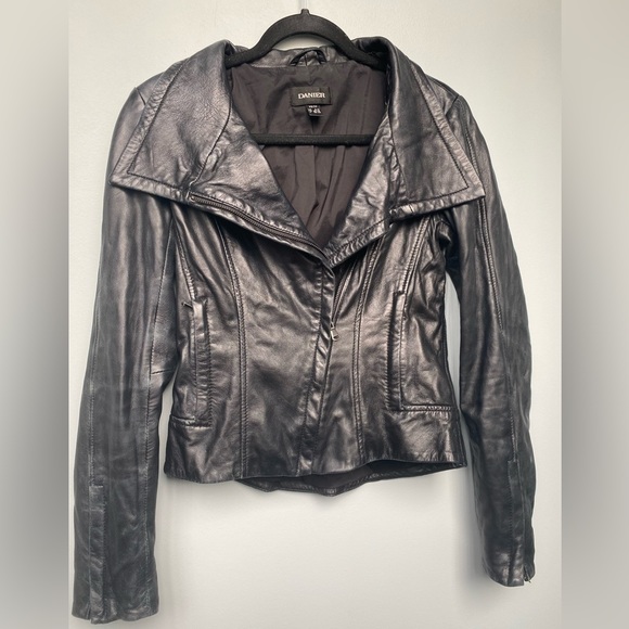 Danier Leather Biker Jacket - Picture 1 of 4